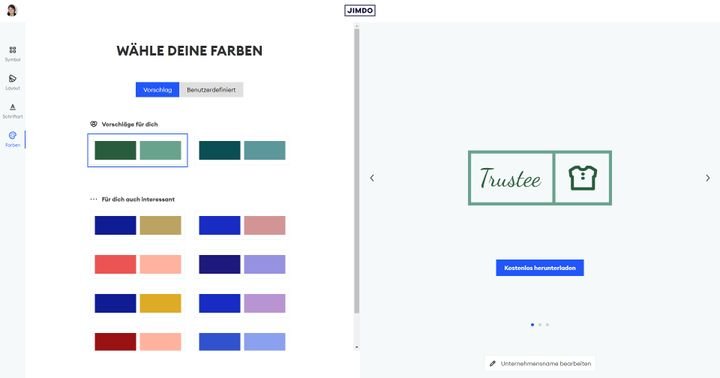 Bei der Farbwahl haben Sie komplett freie Hand