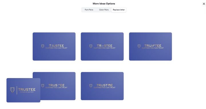 Looka bietet pfiffige, wenn auch nicht einzigartige Logo-Ideen