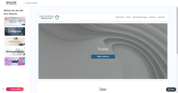 Erstellen Sie zügig eine einfache Website