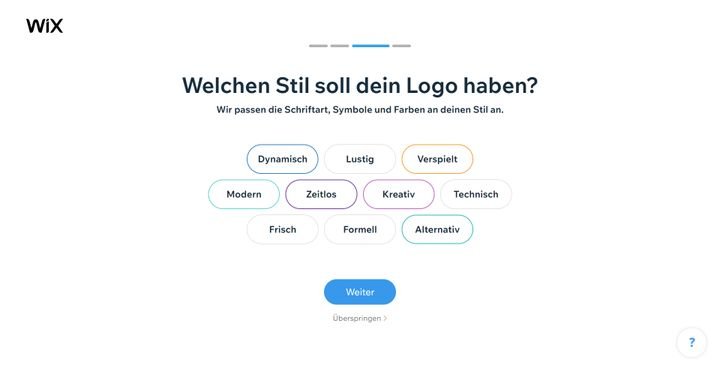 Wählen Sie Schlagwörter aus, die Ihren Stil beschreiben