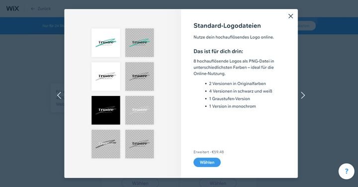 Mit dem Download Ihres Pakets erhalten Sie unterschiedliche Formate Ihres Logos