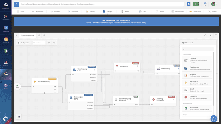 Über den Builder sind eigene Workflows dank Drag-and-Drop in kurzer Zeit erstellt