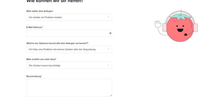 Probleme lassen sich nach der Bestellung direkt in der App oder im Browser melden