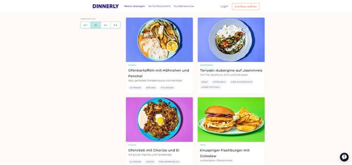Die Rezepte bei Dinnerly sind meist bodenständiger, als bei der Konkurrenz – sehen aber immer noch lecker aus!
