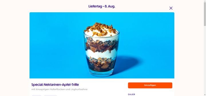 Zu den wöchentlich wechselnden Specials gehören beispielsweise Desserts