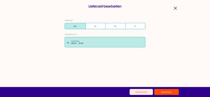 Als einziges Lieferzeitfenster für unsere Testbestellung steht der Zeitraum zwischen 8 und 19 Uhr zur Verfügung
