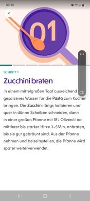 Rezepte werden euch bei Dinnerly in der mobilen App angezeigt