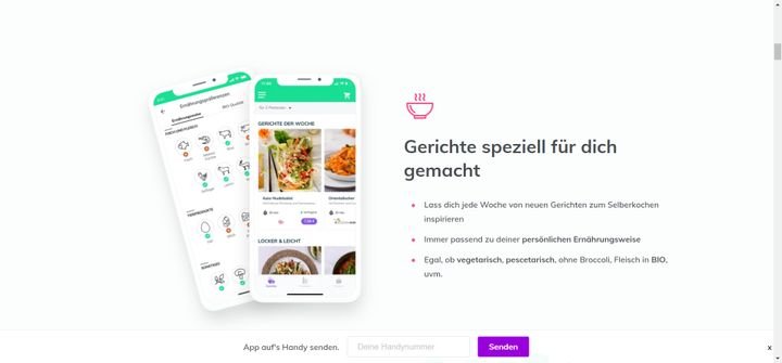 Foodly schlägt euch in der App regelmäßig spannende Gerichte vor, die von Food-Bloggern kreiert und zusammengestellt werden