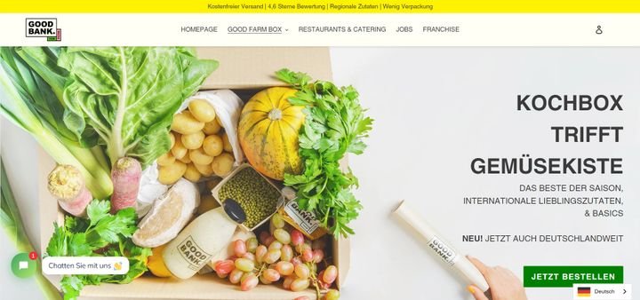 Good Bank bietet mit der Good Farm Box eine Gemüsekiste mit frischem Obst und Gemüse in Bio-Qualität