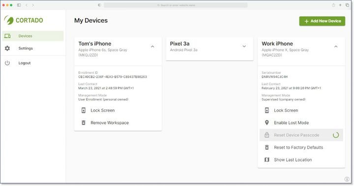 Im Verwaltungsmanager haben Sie alle Gerätedaten immer im Blick