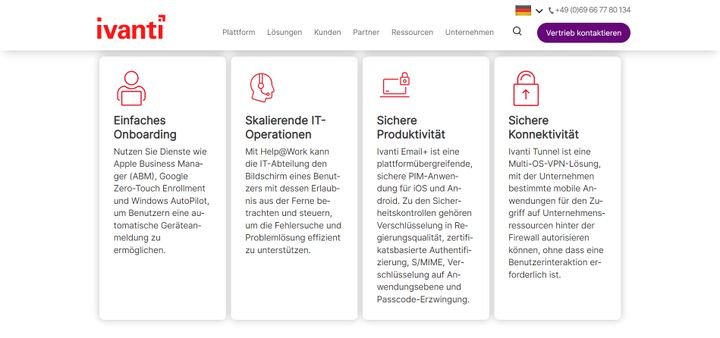 Ivanti Neurons bietet zuverlässige Sicherheit dank diverser Security-Features