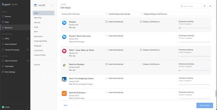 Mit der App-Verwaltung von Jamf spielen Sie neue Apps aus oder kontrollieren die bereits installierten Anwendungen