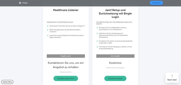 Auf Wunsch unterstützt Jamf Sie auch beim Setup Ihrer MDM-Plattform