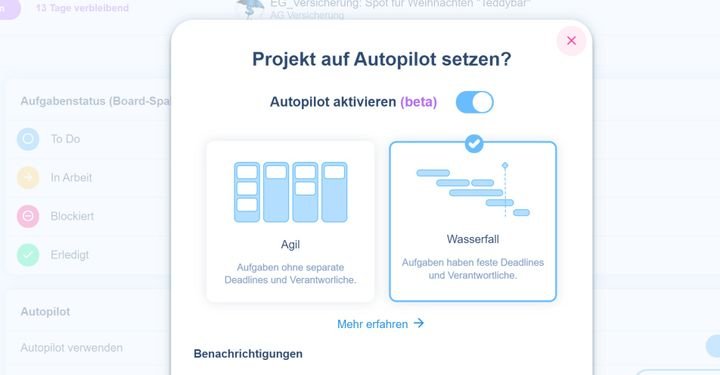 awork ist sowohl auf agiles, als auch auf klassisches Projektmanagement ausgelegt