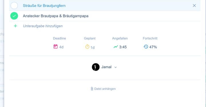 awork lässt Sie sowohl Termine, als auch den geplanten Zeitaufwand definieren