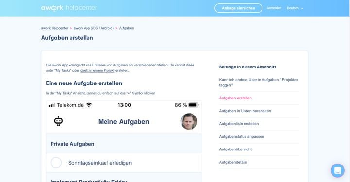 awork bietet weniger Grundintegrationen als MeisterTask, dafür aber eine REST-API Schnittstelle