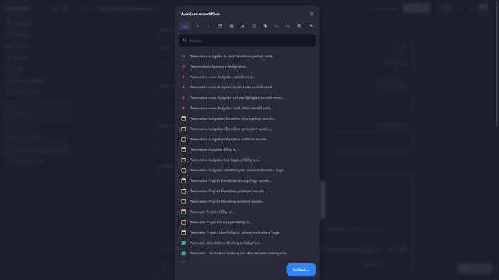 Automatisierungen übernehmen einen Teil der Projekt-Routine für Sie