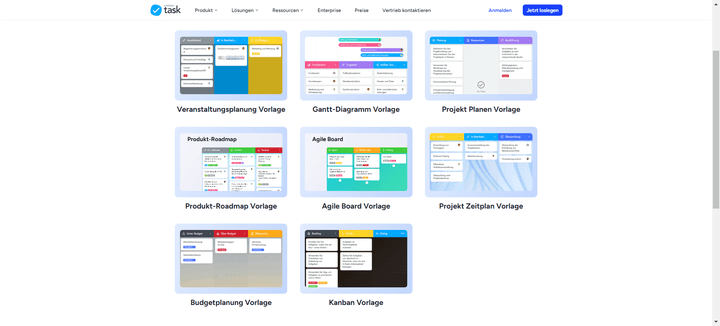 MeisterTask liefert einige kostenlose Vorlagen für verschiedene Aufgaben und Projekte, die Sie für Ihre Projektplanung nutzen können