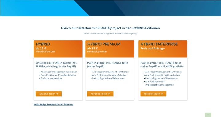 Nutzen Sie die PLANTA Hybrid-Editionen für ein umfassendes Projektmanagement