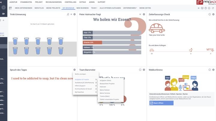 Erstellen Sie sich in PROAD ein persönliches Dashboard