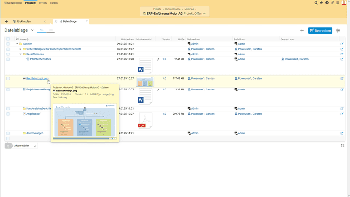 Mit der Dokumentenablage von Projektron BCS geht kein Teil Ihrer Dokumentation verloren