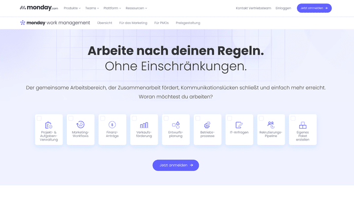 monday ist flexibel einsetzbar und eignet sich optimal für agile und hybride Teams