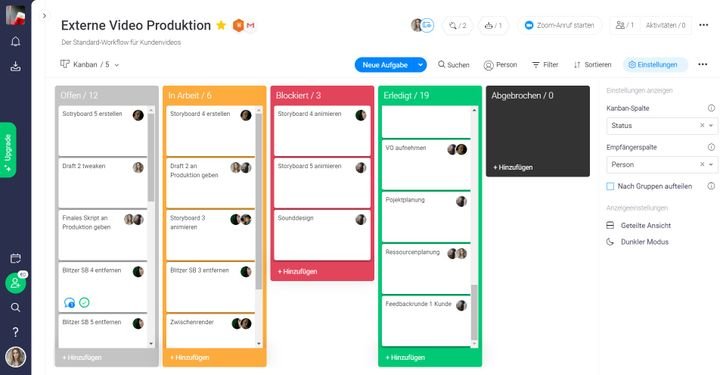 monday ist dank seiner Übersichtlichkeit und Flexibilität eines der besten Task-Management-Tools auf dem Markt