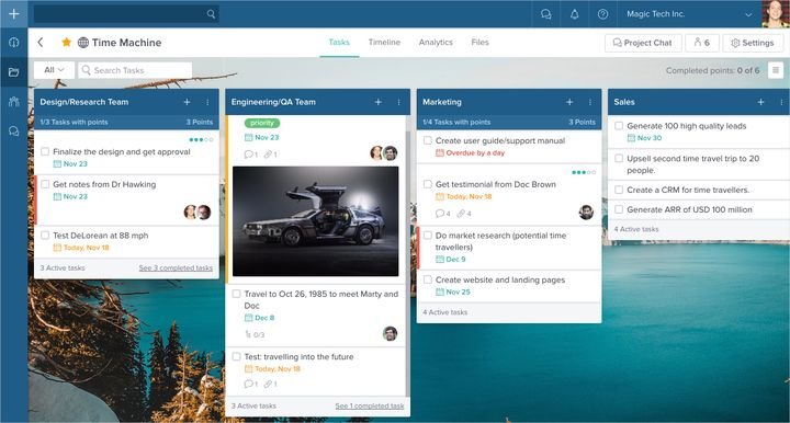 Bearbeiten Sie Ihr Projekt in der Board-Ansicht von Taskworld