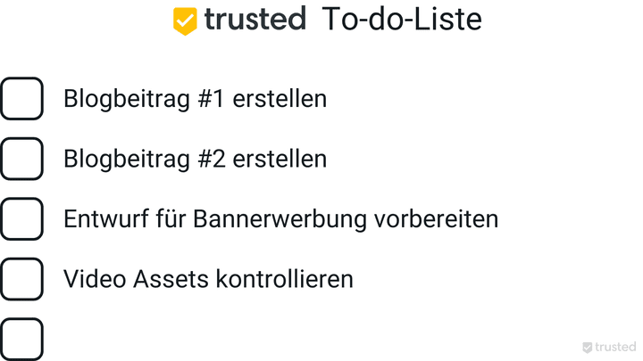 Im ersten Schritt notierst du dir einfach alle Aufgaben, die du an diesem Tag schaffen möchtest