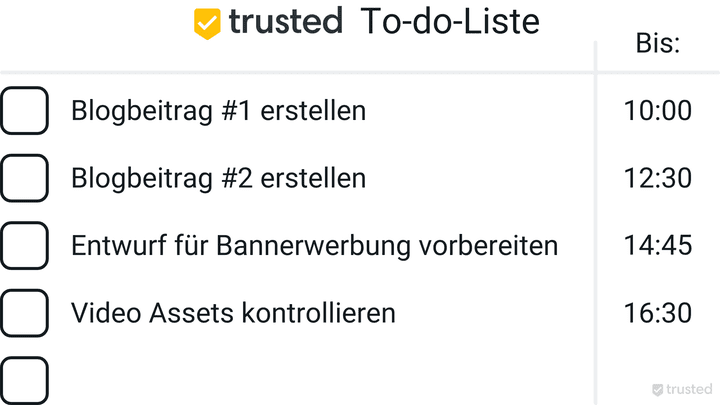 Deadlines geben nie einen Zeitraum, sondern einen konkreten Zeitpunkt an