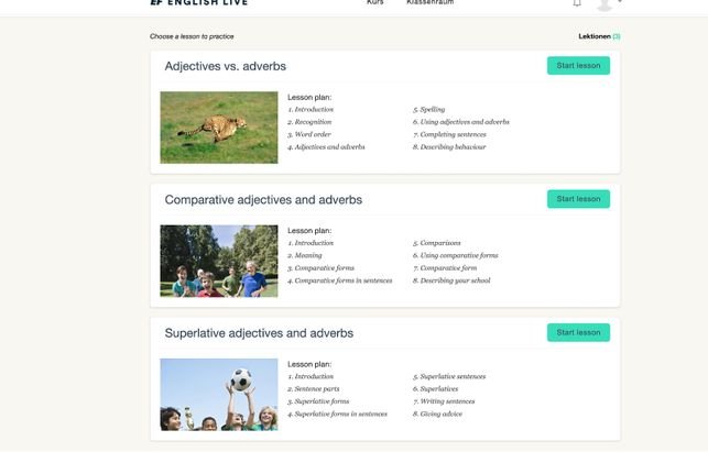 Der Grammatik-Bereich ist äußerst umfangreich