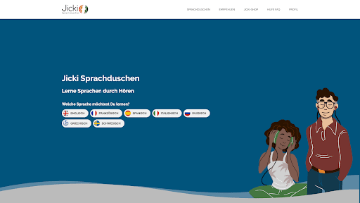 Aktuell gibt es Hörlektionen zu sieben Sprachen