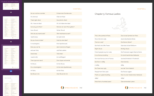 Die Begleitbücher enthalten neben den Übersetzungen auch Lerntipps
