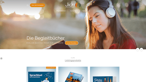 Der Shop bietet euch neben Audiodateien auch Begleitbücher und Gutscheine an