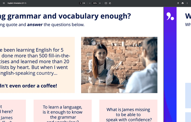 In der Gruppen-Live-Stunde haben wir einen guten Einblick in den Ablauf erhalten