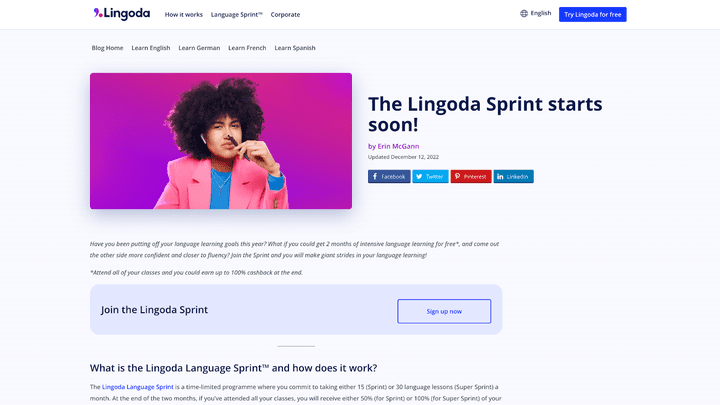 Lingoda möchte euch motivieren und gleichzeitig Geld verdienen