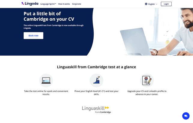 In Zusammenarbeit mit dem Cambridge Assessment English entstand der spezielle Lingoda-Camebridge-Test