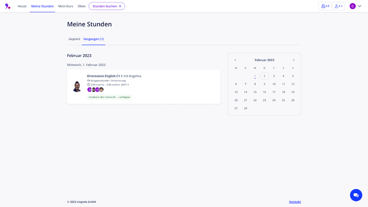 Euer Stundenplan zeigt euch gleichzeitig eueren Lernfortschritt