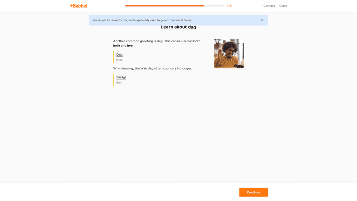 Babbel startet mit den Grundlagen und lässt den Kursteilnehmern recht lange Zeit