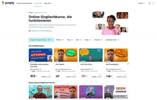 Die Gruppenstunden sind ein wenig günstiger als die Privatstunden