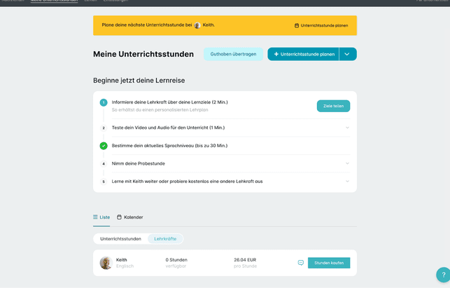 Unsere Stunde mit Keith war interessant und unterhaltsam