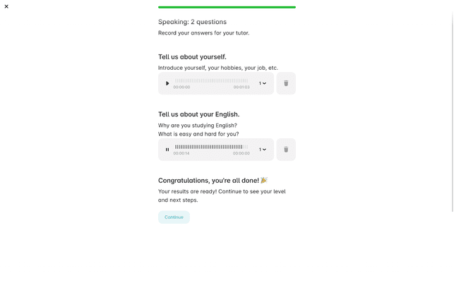 Erste Hürden, die ihr bestehen müsst, ist die Sprachnachricht an eure Tutoren