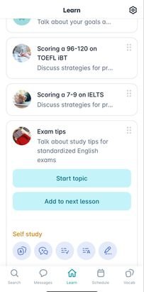 Die Preply App ist toll und bietet die gleichen Inhalte wie die Webversion