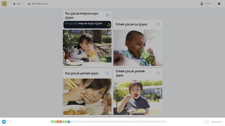 Anfänger:innen tun sich zum Teil bei Rosetta Stone schwer, der Anbieter setzt auf einen immersiven Lernzugang
