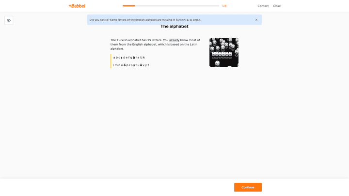 Babbel geht intensiv auf das türkische Alphabet ein