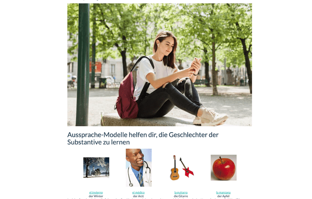 WordDive arbeitet mit Bildern und auch Wiederholung