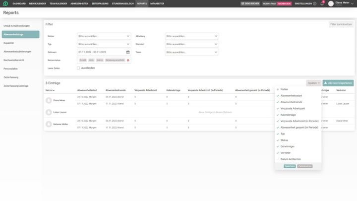 Erweitern Sie die Reportings ganz nach Bedarf