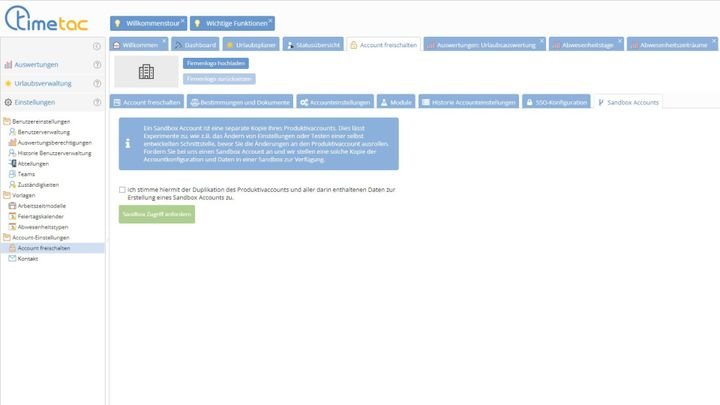 Sandbox für das Testen eigener Schnittstellen