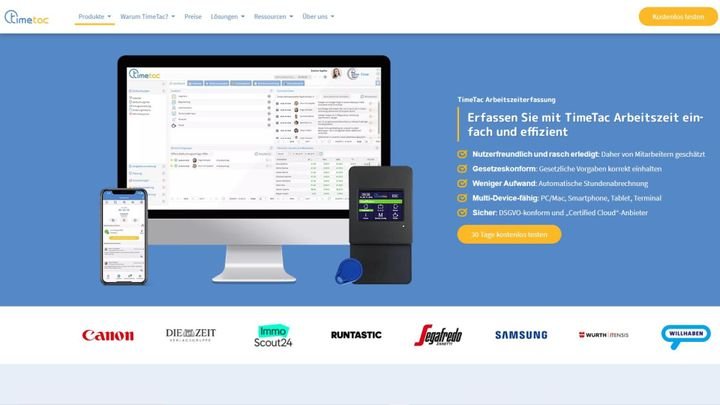 TimeTac bietet ein Produkt für die Erfassung von Arbeitszeiten