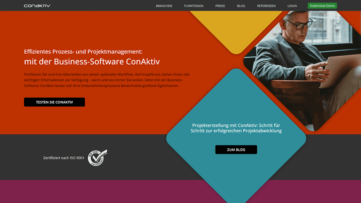 ConAktiv ist für den Einsatz in Agenturen, bei Dienstleistern und in der IT & Tech-Branche konzipiert und entsprechend umfangreich sind die verbauten Funktionen und Module